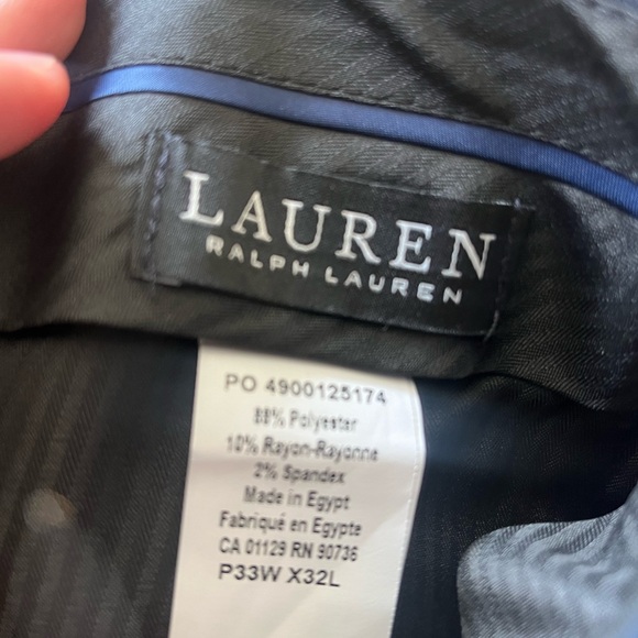 Lauren Ralph Lauren Black Mens Dress Pants Size 33W 32L - Picture 7 of 8